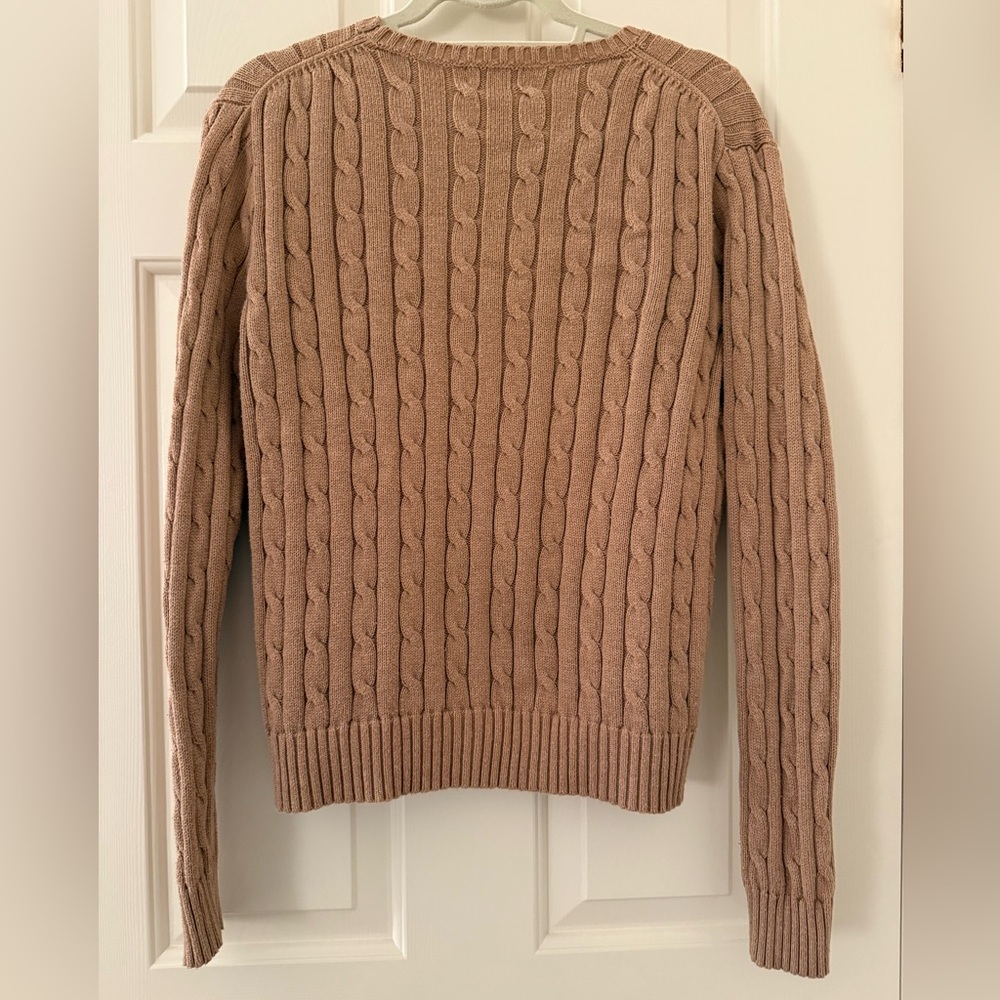 Ralph Lauren Women's Brown Cable Knit Sweater - Picture 2 of 3